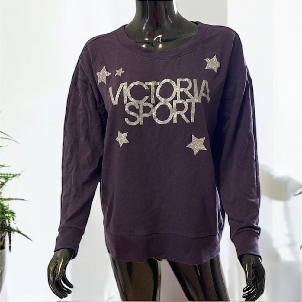 Victoria's Secret sport Purple Sweatshirt with Silver Stars